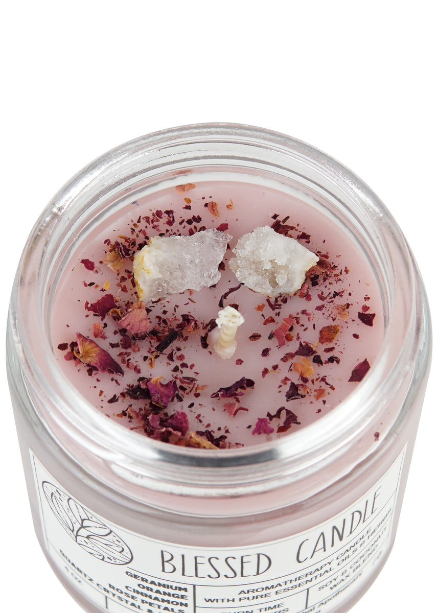 Blessed {Aromatherapy & Crystal Candle} Little Herbal Apothecary