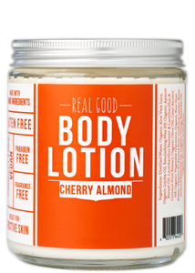 Real Good Body Lotion / Cherry Almond {new packaging!}