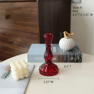 Glass Taper Candlestick