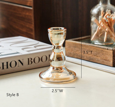 Glass Taper Candle Holder