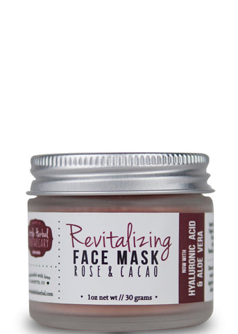 Revitalizing Face Mask + Rose & Cacao {now with Hyaluronic Acid!}
