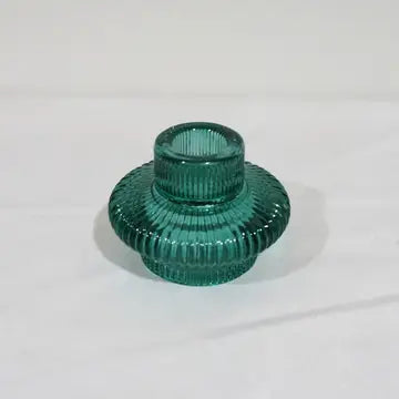 Glass Reversible Tea/Taper Candle Holder