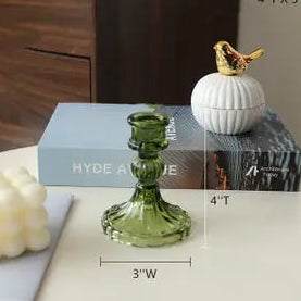 Glass Taper Candlestick