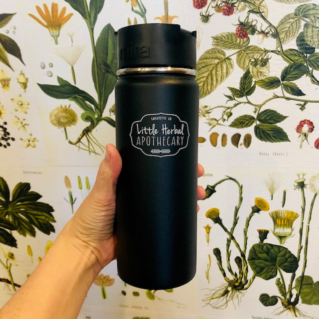 Travel Mug with Infuser & Jar of Tea | Gift Set | Arogya Holistic Healing