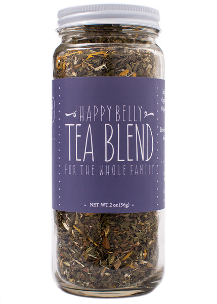 happy belly herbal tea blend for upset stomach and digestion