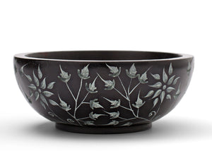 Floral Carved Smudging Bowl